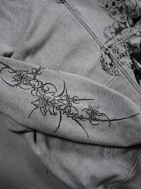 Harajuku Jojo Bizarre Adventure Zip Up Hoodies Oversized Herr Dragkedja Hoodie Hip Hop Par Y2k Street Sweatshirt