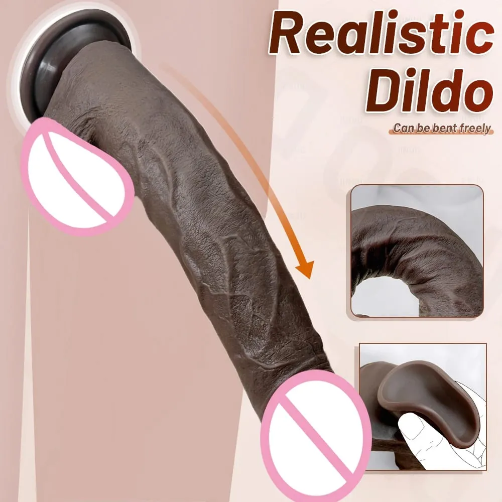 28 cm-es szuperpuha szilikon vibrátor tapadókoronggal, rugalmas G-pont pántos női férfiaknak leszbikus - hosszú pénisz szexjáték pároknak