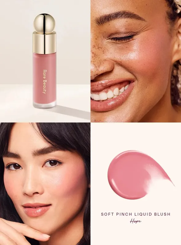 Rare Beauty Melting Cream Blush Makeup Matte Pearlescent Texture Glitter Blush Highlighter Bright Nourish Moisturize Lip Gloss