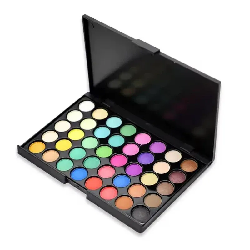 40 Χρώματα Glitter Eyeshadow Palette Ματ αδιάβροχη μακράς διαρκείας συμπιεσμένη πούδρα Earth Tone Women Eye Makeup Palette Cosmetics