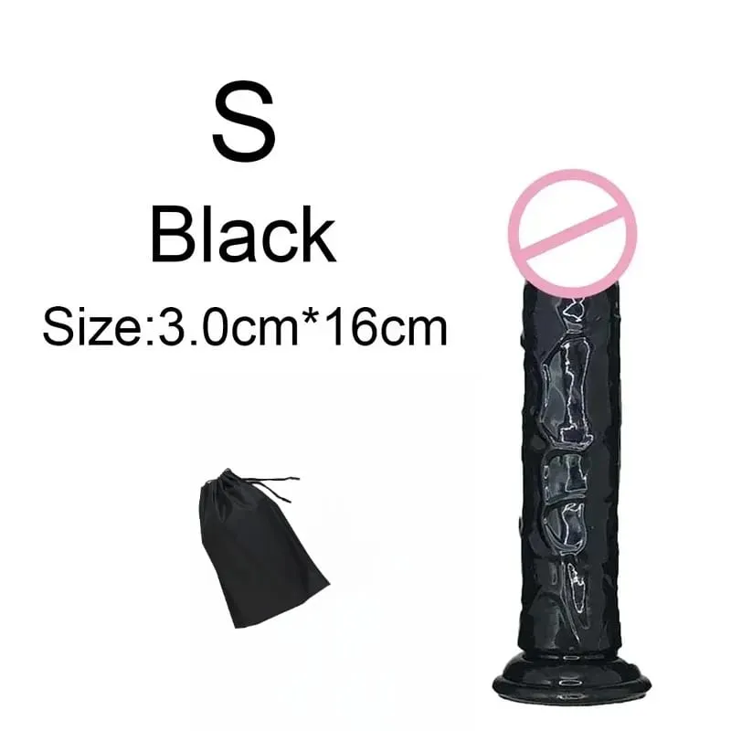 Σούπερ φθηνό 6 μεγεθών Ρεαλιστικό Soft Jelly Dildo Butt Prig βύσματα Παιχνίδι σεξ ενηλίκων για γυναίκες και άνδρες Κολπικός και πρωκτικός αυνανισμός