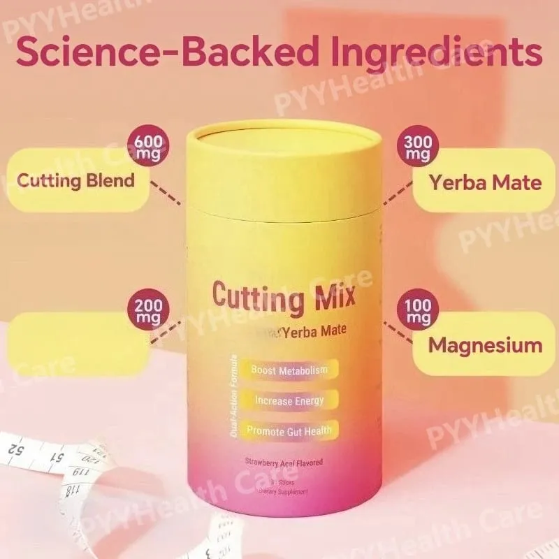 Cutting Drink Mix Yerba Mate & Magnesium Strawberry Flavor – 30 Servings