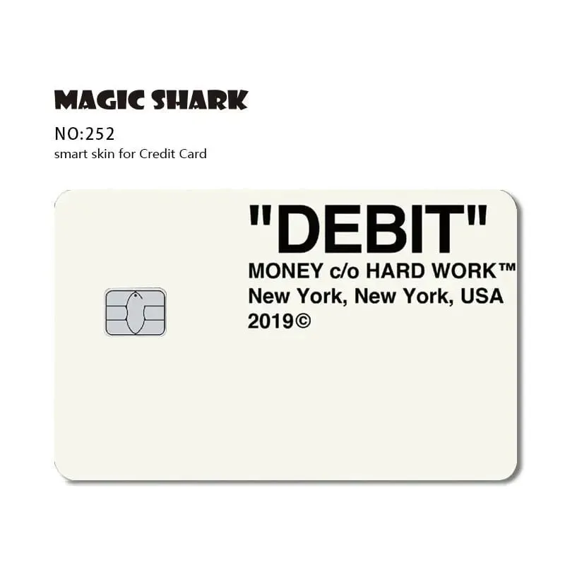 Magic Shark Dog Meme Hunter Stanks 3M מט PVC קדמי מדבקה כיסוי עור לכרטיס אשראי בנקאי