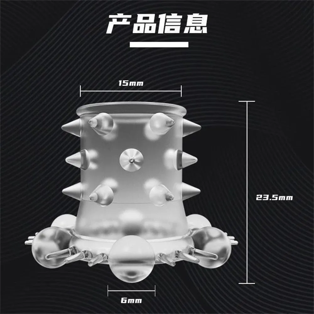 1PC Penis Ring Sleeve Crystal Cock Ring Reusable Condom Delay Ejaculation Sex Toys for Men Male Lock Cockring Intimate Goods
