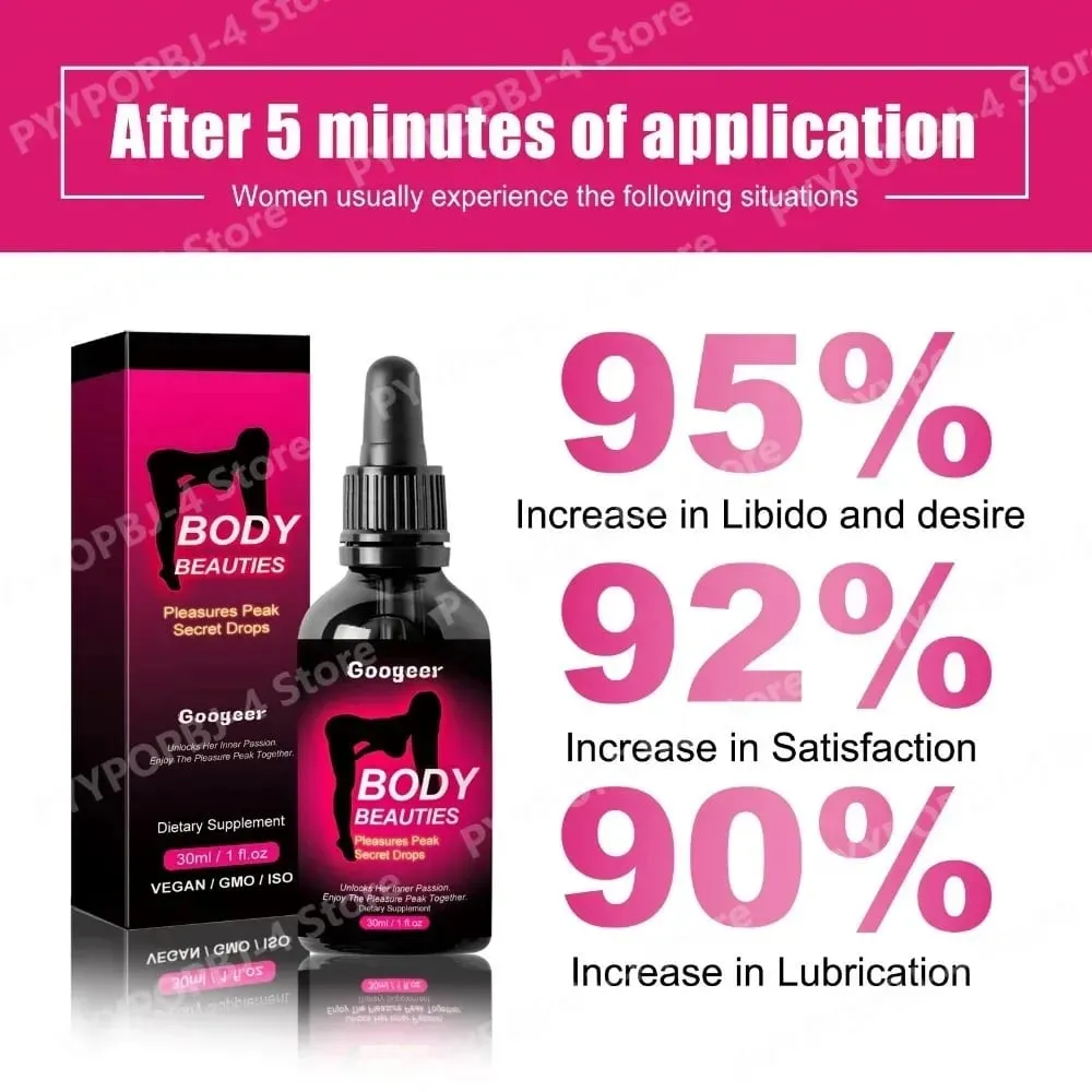 Maca Root Extract Liquid Drops 30ml with Muira Puama and Tribulus Liquid Supplement for Women