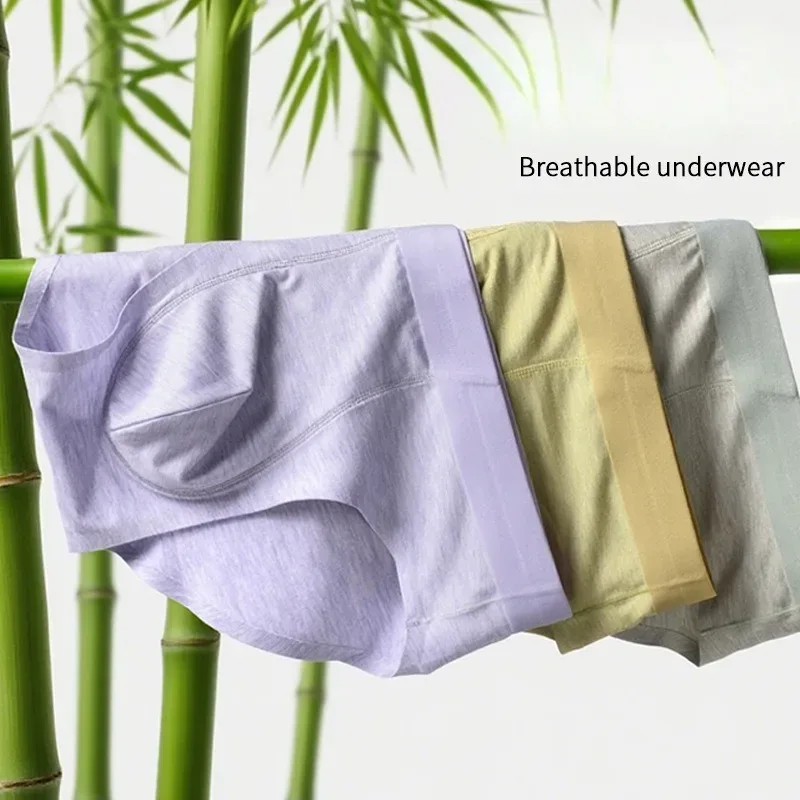 Men Sexy Briefs Bamboo Fiber Underwear Bulge Pouch Underpants 10A Antibacterial Breathable Sports Panties Soft Knickers Shorts