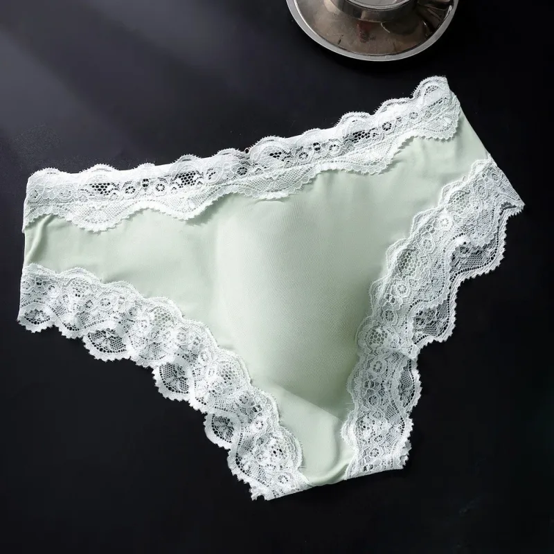 Men Panties For Men Lace Trim Briefs Breathable High Elastic 3D Convex Pouch Underpant Sexy Thin See Through Underwear