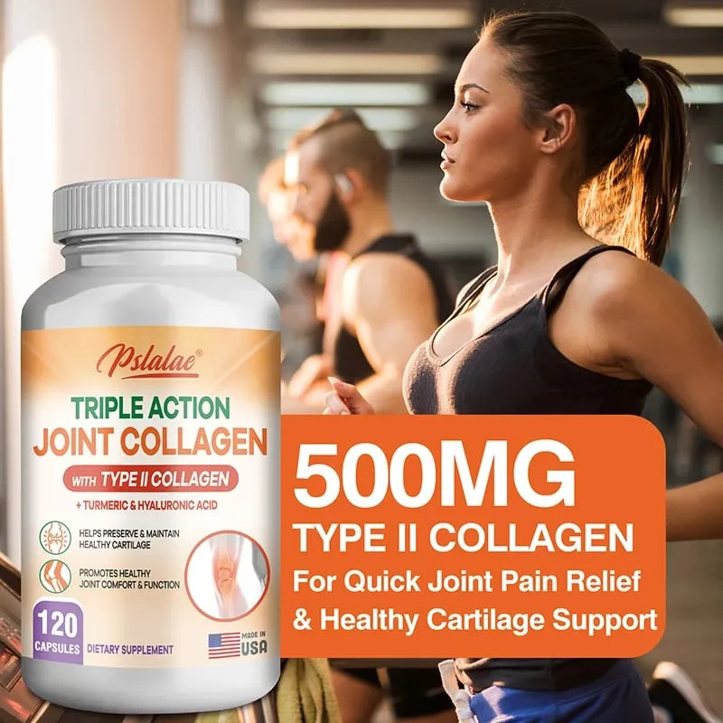 Triple Action Joint Collagen with Type II Collagen - Promotes Joint Health & Comfort Relieves Pain Rebuilds Preserves Cartilage