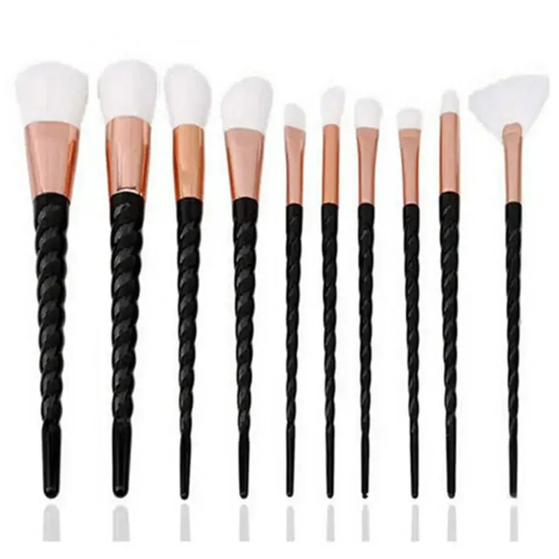 10pcs Makeup Brushes Set Soft Hair Foundation Brush Powder Blush Contour Eyeshadow Eyeshadow Women Cosmetic Blending Make Up Tools — image 11