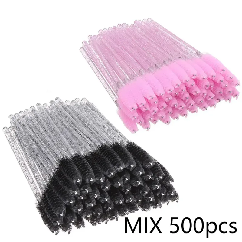 500Pcs Eyelash Brushes Eyelashes Extension Brush Mascara Wands Applicators Makeup Accessories Para sa Eyelashes Eyebrows Wholesaler
