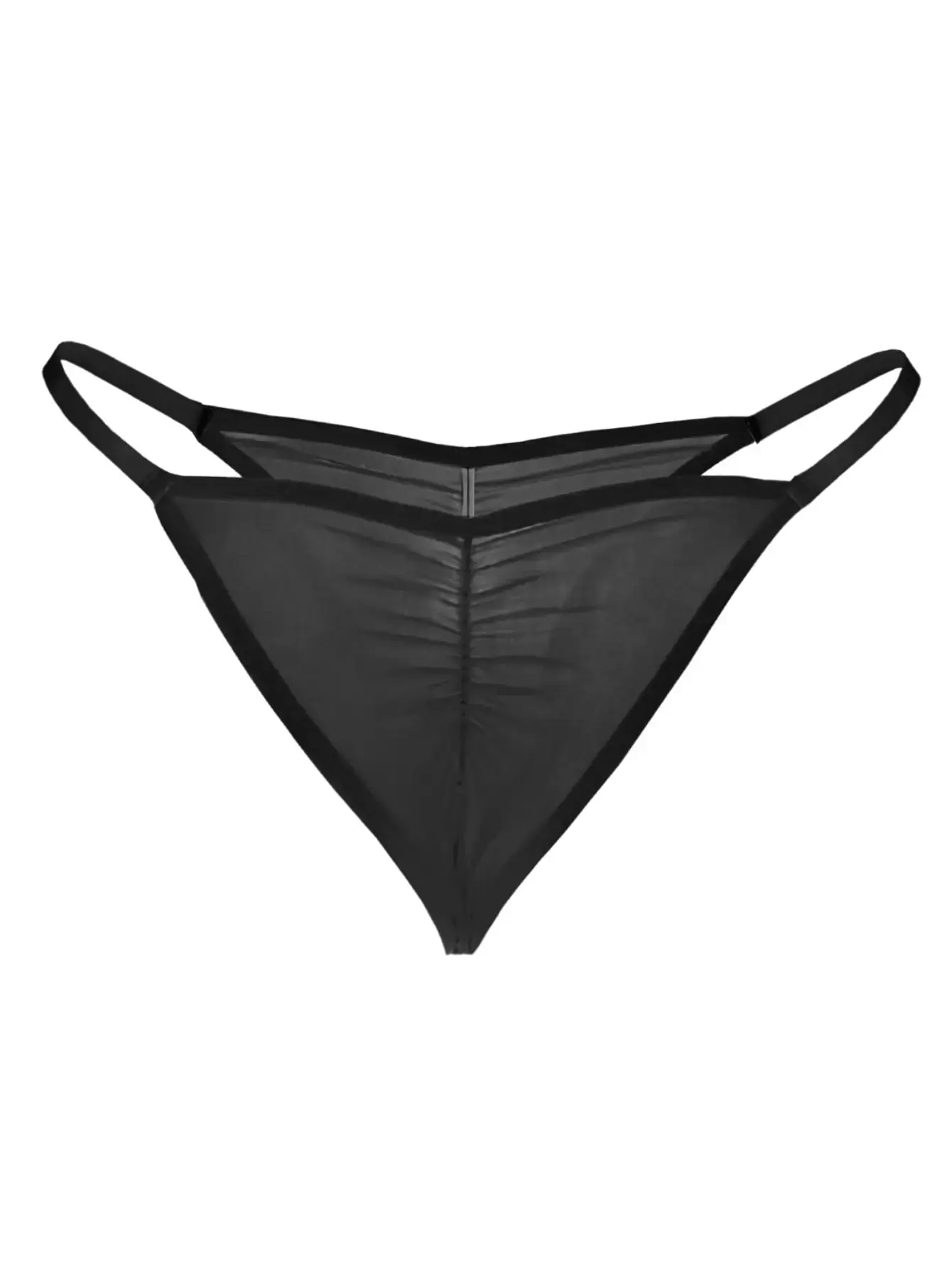 Men's Casual Ruched Thong 1 Piece, Ultra-Thin Breathable Cool Soft Everyday Men Underwear High Slit Sexy Cool Men's Underwear