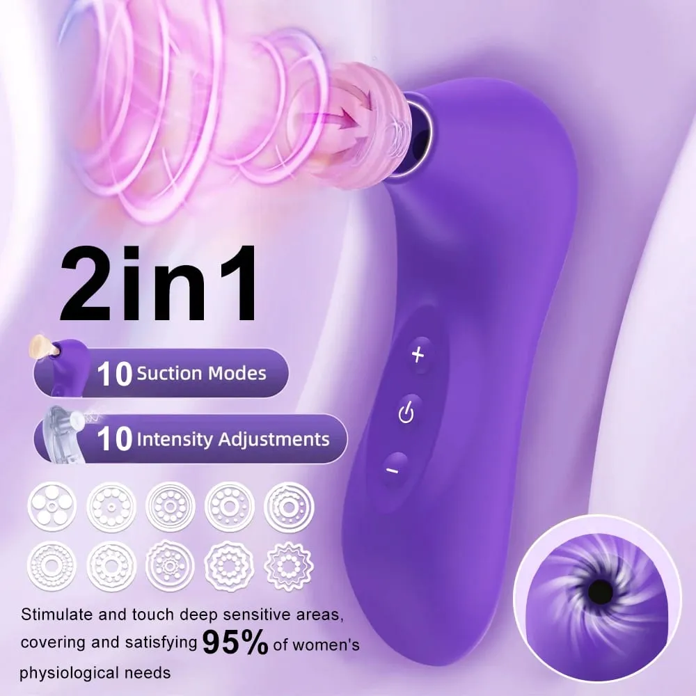 Ισχυρό Clitoral Sucker Vibrator Nipple Clitoris Stimulator Massager 10 Mode Oral Blowjob Vacuum Sex Toys for Women Masturbator