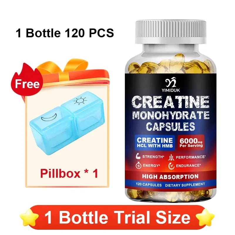 Creatine Monohydrate Supplement with HMB Support Muscle Recovery Boost Cellular Energy Endurance Muscle Fatigue Performance