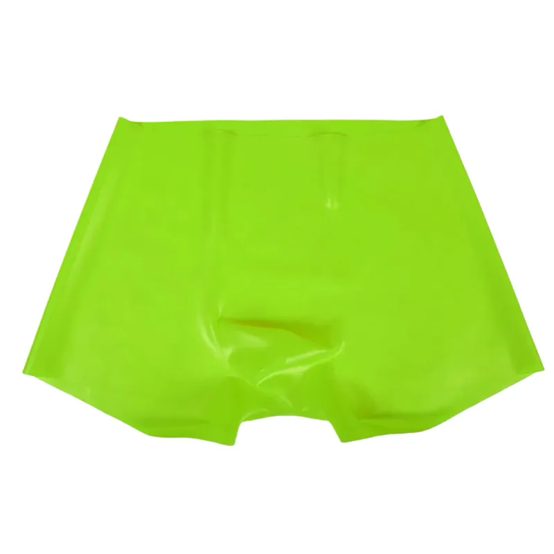 Mens Latex Boxer Briefs Underpants See-Through Rubber Safety Panties Low Waist Seamless Underwear for Sensory Appeal