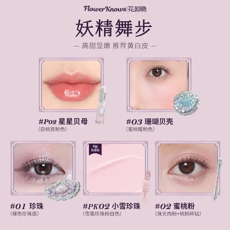 Flowernows All-in-One Set איפור מתנות צלליות סומק קונסילר & Lip Glaze Flower Know Kit Full Maquillage Professionnelle