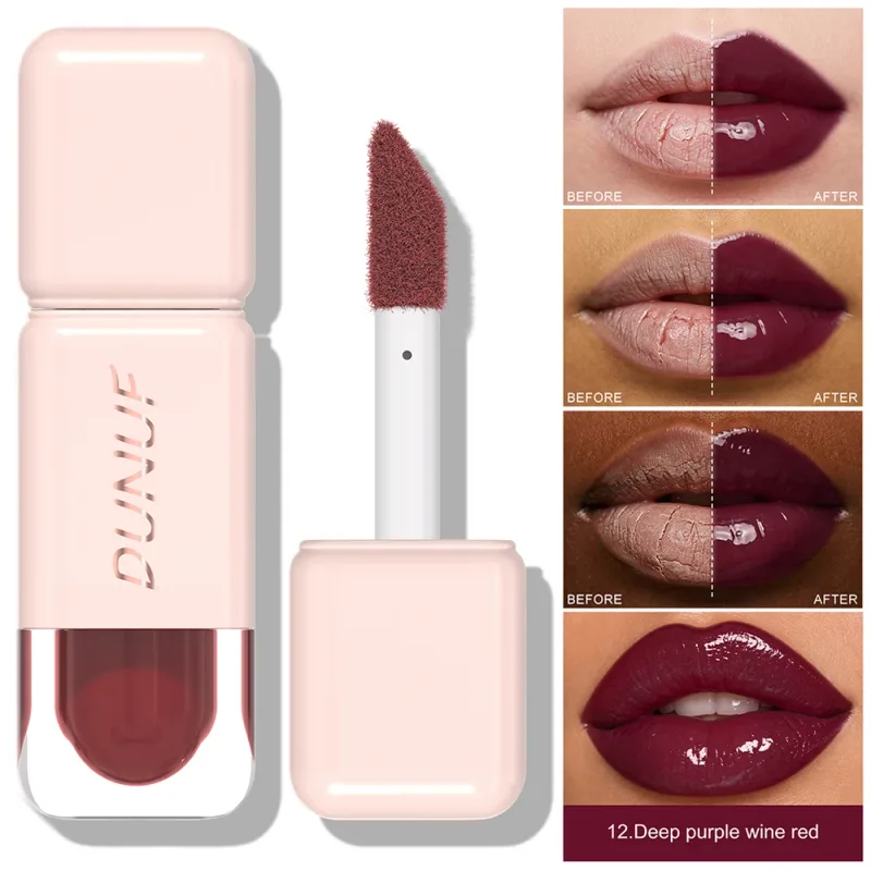 Glossy Lip Gloss Mirror Water Lip Tint Long Lasting Non-sticky Cup Liquid Lipstick Moisturizing Nude Red Brown Lip Makeup — image 9