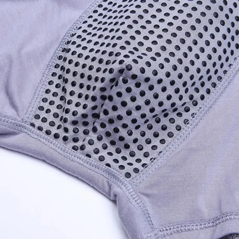 Men Boxers Sweat Absorption U Convex Magnetic Physiological Underwear Massage Solid Color Plus Size Men Underpants Inner Wear Cl