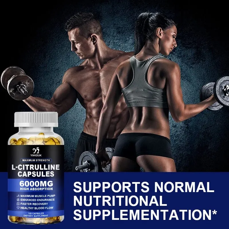 Κάψουλες L-Citrulline Μέγιστης Αντοχής Υποστηρίζουν τα Αιμοφόρα αγγεία Αντοχή Μυϊκό Πόνο για Bodybuilding & Προπόνηση Ενδυνάμωσης