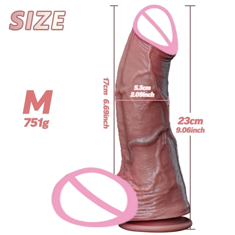 Új valósághű puha dupla szilikon nagy műpénisz vaginális maszturbációs tapadókorong pornópúk női anális szex játék 2 színű pénisz 6 méretben
