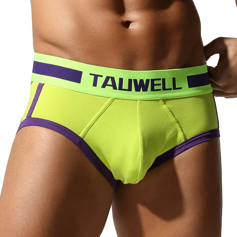 Men's Triangle Underwear, Tight Fitting, Low Waist, Color Blocking, Sexy, Youthful, Breathable and Comfortable