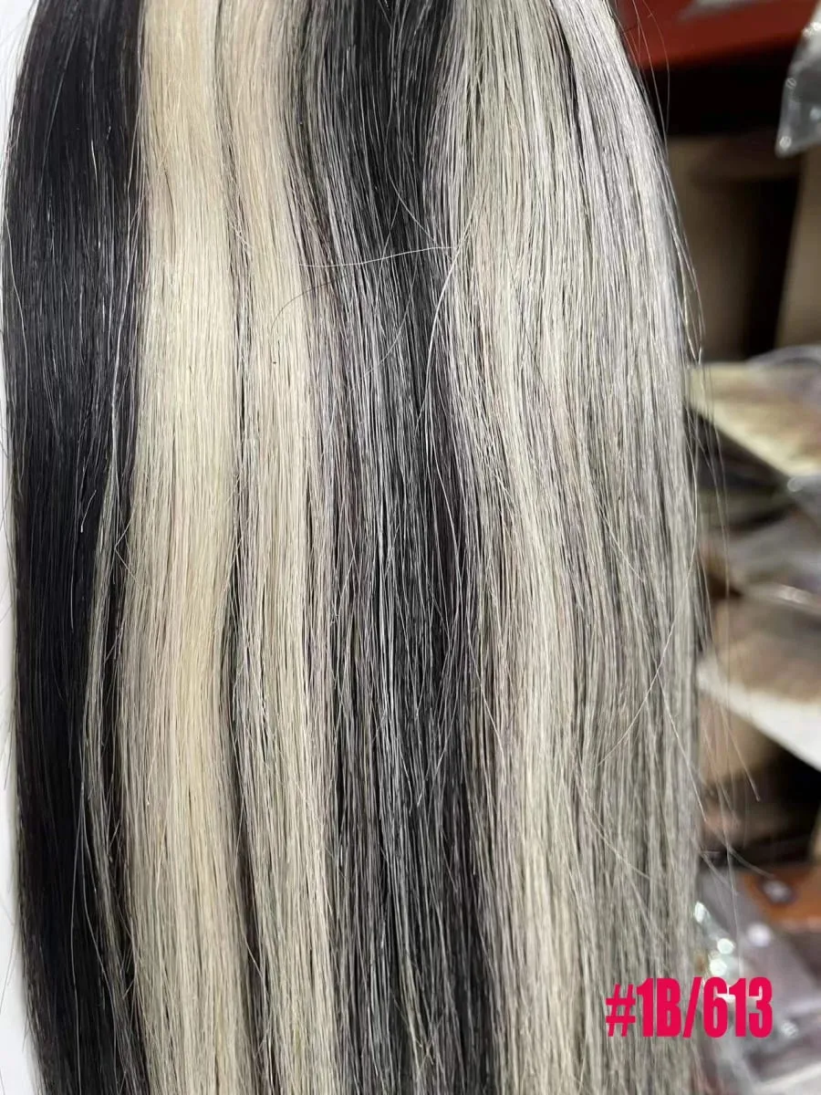 100% תוספות שיער Human Remy 16"-28" 80g-100g 3 יחידות סט 1x20 1x15 1x10 קליפס-בשלוש חתיכות אור ישר טבעי