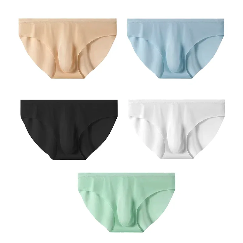 4 stuks heren ijszijde slips zomer transparant naadloos sexy sneldrogend trendy ademend ondergoed ultradunne slipjes
