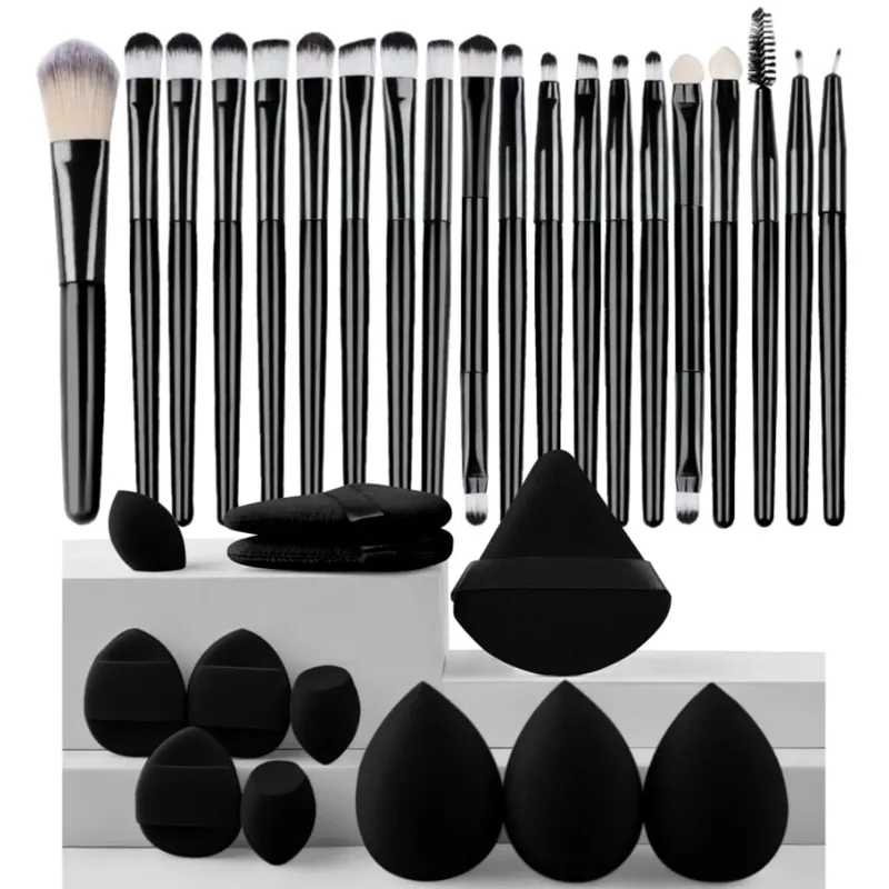 20pcs Makeup Brush Set Soft Fluffy Cosmetic Foundation Powder Eyeshadow Kabuki Blending Make Up Brush Beauty Tool Makeup Sponge