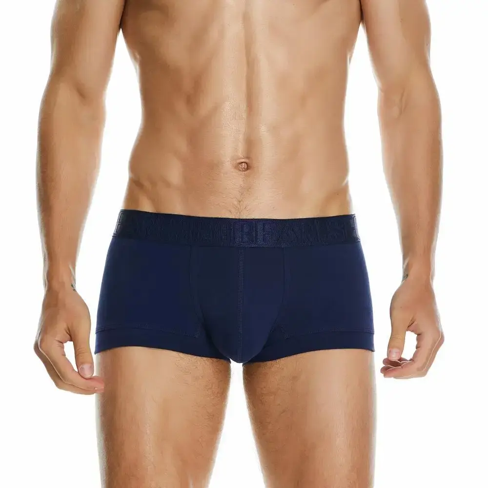 Men's Breathable Cotton Boxer Shorts U-Convex Pouch Low-Waist Soft Stretch Underwear for Daily Casual & Intimate Wear