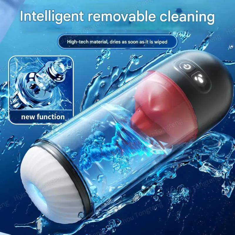 Male Masturbator Penis Training APP Control Automatic Masturbation Cup Licking Blowjob Masturbator 9 Powerful Modes Sex Toys Men