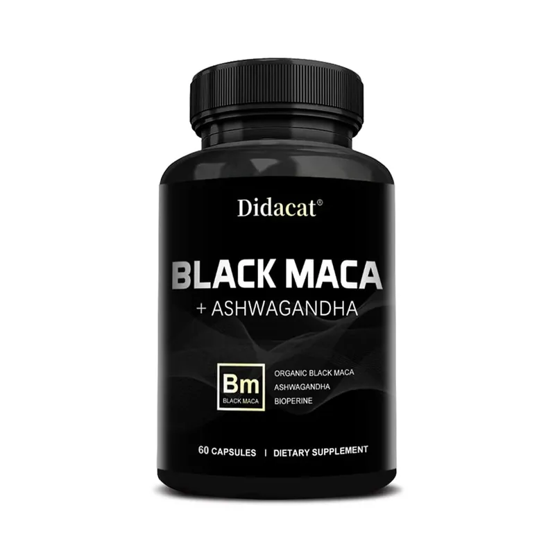 Organic Black Maca + Ashwagandha - Κάψουλες Black Maca υψηλής συγκέντρωσης για άνδρες που υποστηρίζουν την αντοχή και τη ζωτικότητα