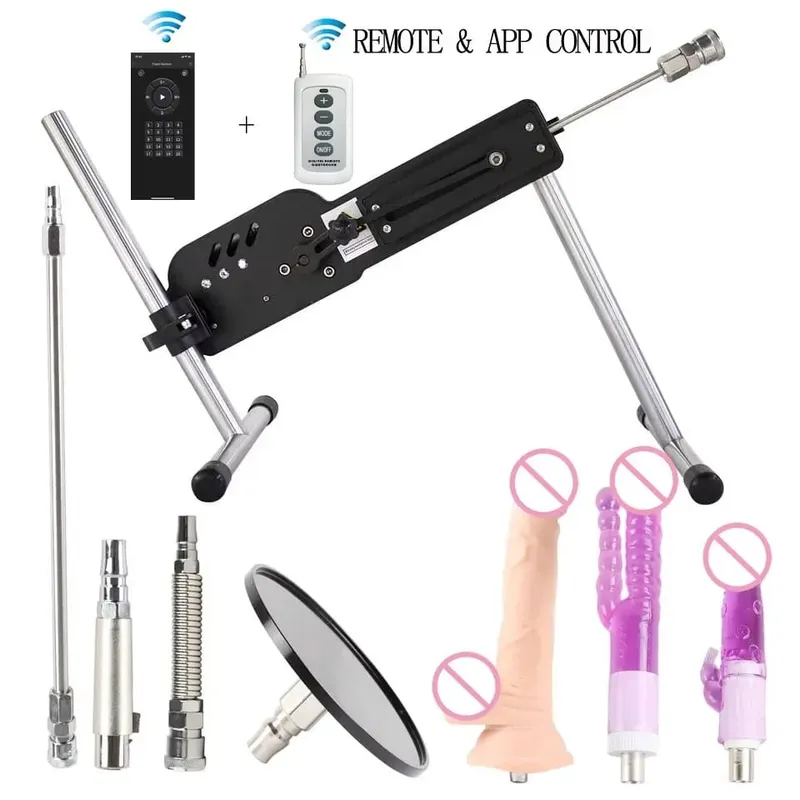 Fredorch Wireless Sex Machine for Women Masturbation Machine 70W Power Mute Sex Toy with Dildo Masturbator 3-9CM Stroke Love Ma