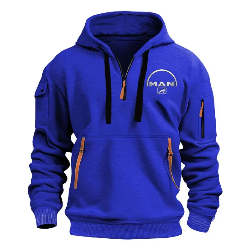Herensweaters met capuchon met halve rits Bedrukking Nieuwe lentetrui Sporttop Mannelijke hiphopstraat oversized hoodies