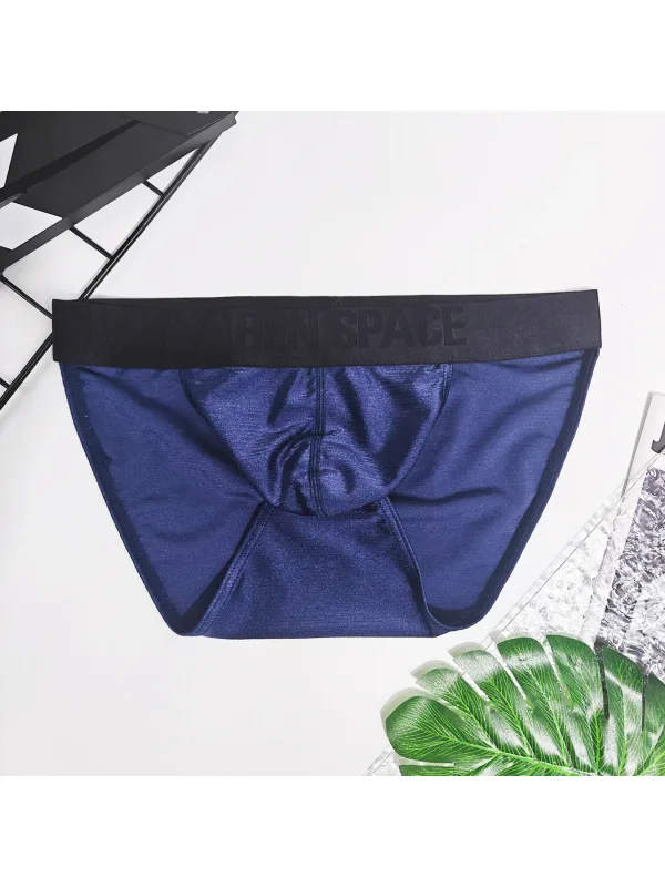 Men's Solid-Color Low-Waist Triangle Underwear Breathable Sexy Bottom Pants Trendy 1-Piece Set Mature Style Promotional Price