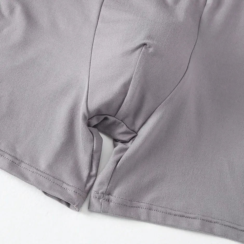 7-piece Set of Four Season Men's Solid Color Long Casual Underwear, Fashionable Sports Underwear, Plus Size Flat Corner Pants