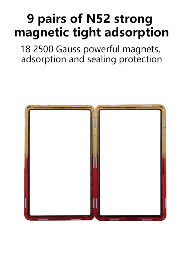 Casing Pelindung Kartu Bertingkat Aloi Aluminium Warna Gradien untuk Tempat Pajangan Bumper Kartu Perdagangan Tahan Gores UV & BGS PSA/BGS
