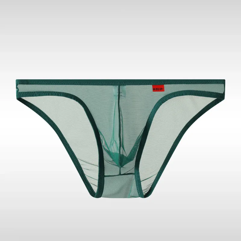 Men's Underwear Ultra-Thin Mesh Transparent Triangular Briefs Sexy Underpanties