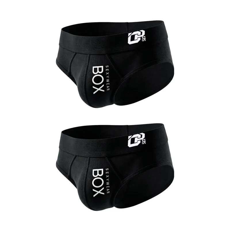 1/2Pcs High Quality Low Waist Sexy Mens Underwear Briefs Letter Print Men's Lingerie Cotton Men's Briefs Bikini Man Underpants