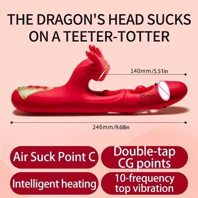 4in1 Thrusting Dildo Vibrator για γυναίκες Θερμαντικός Κηλιδωτής G Picking Clitoris Stimuler Κολπικό μασάζ Παιχνίδια σεξουαλικής επαφής Γυναικείο αυνανισμό
