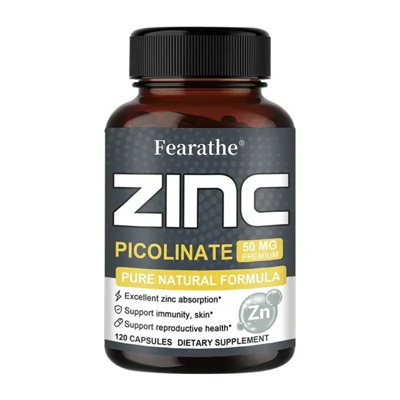 Viên nang kẽm 50 Mg - Bổ sung hỗ trợ da và móng tay miễn dịch chống oxy hóa tự nhiên Unisex