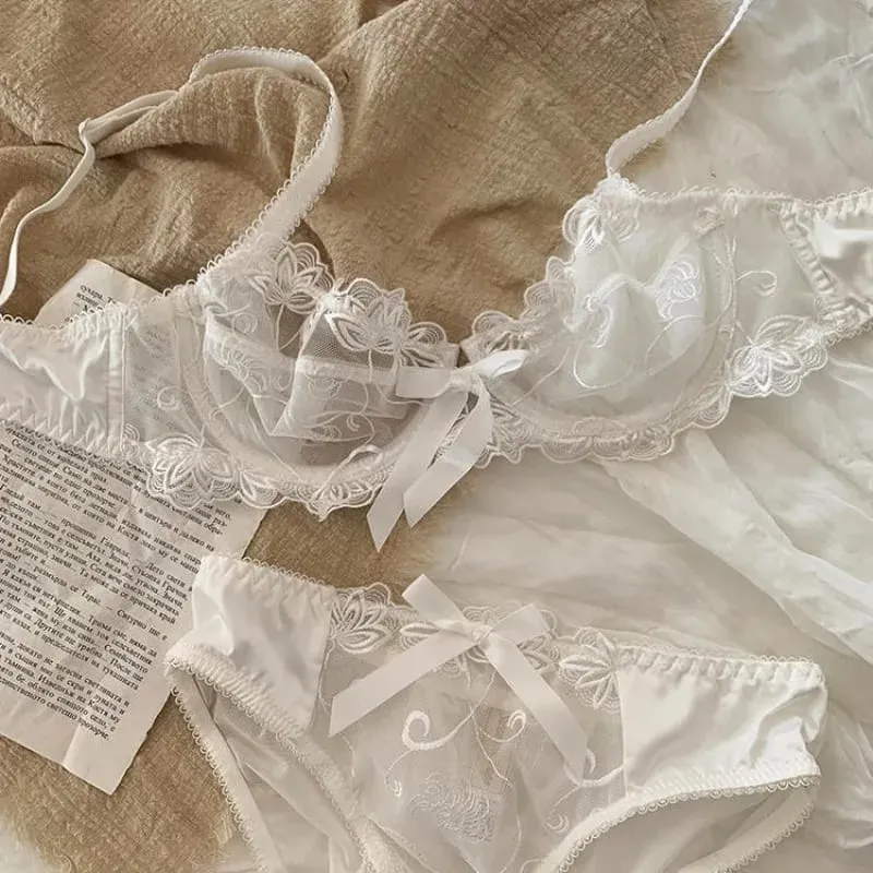 Διαφανές μη επενδυμένο Bralette για μικρά βυζιά Εξαιρετικά λεπτό ρυθμιζόμενο δαντελένιο σουτιέν Σέξι γυναικεία εσώρουχα Halterneck BANERDANNI