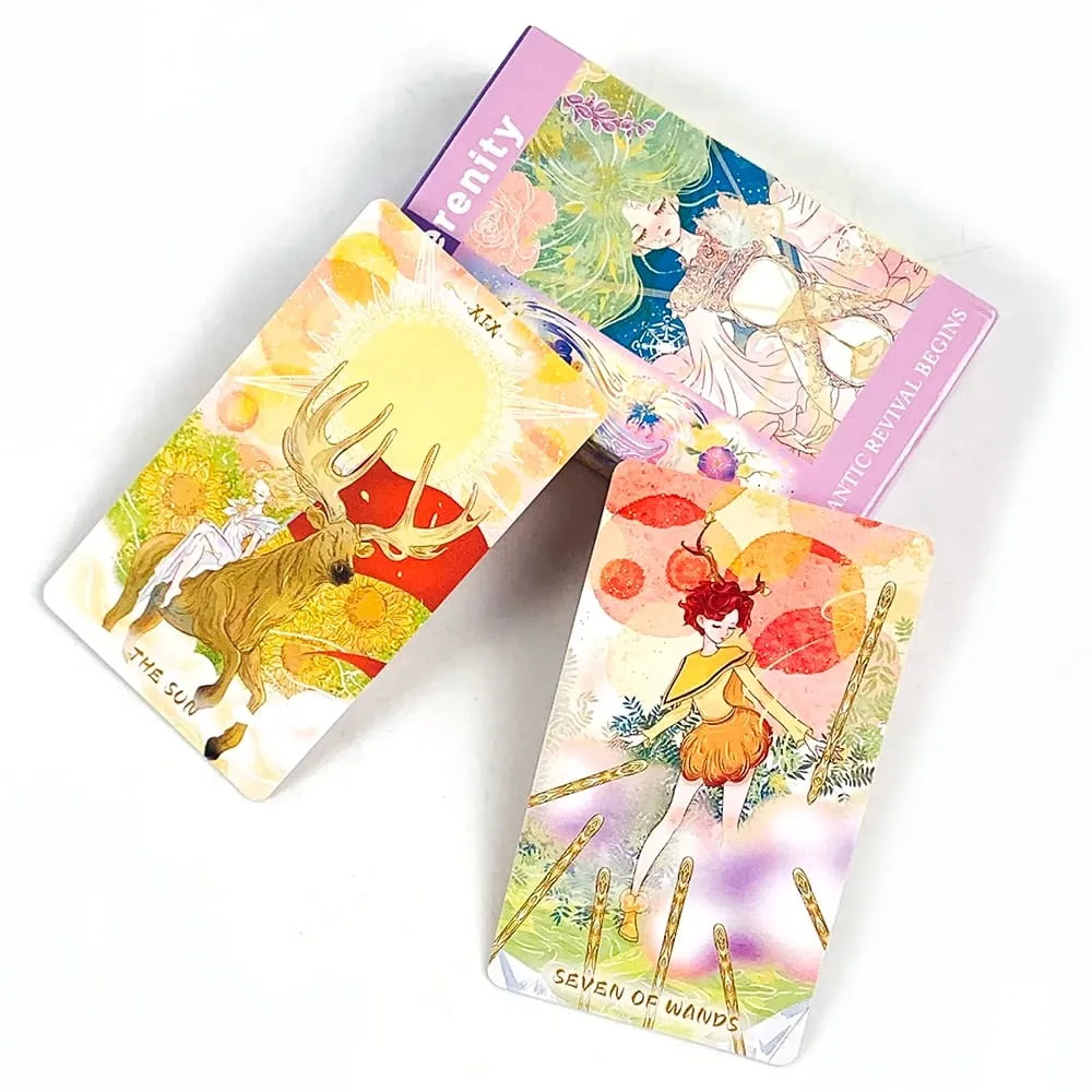 New Exquisite Tarot Serenity Tarot Deck A 80Pcs Fate Divination Tarot Cards Fortune Telling Card Games Family Party Board Game