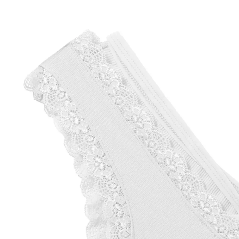 Men Lace Rrim Sissy Gay Seamless Briefs Underwear Mid Waist Bulge Pouch Lingerie Solid Men's Lace Edge Lingerie