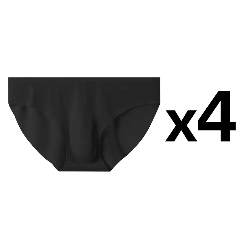 4 stuks heren ijszijde slips zomer transparant naadloos sexy sneldrogend trendy ademend ondergoed ultradunne slipjes