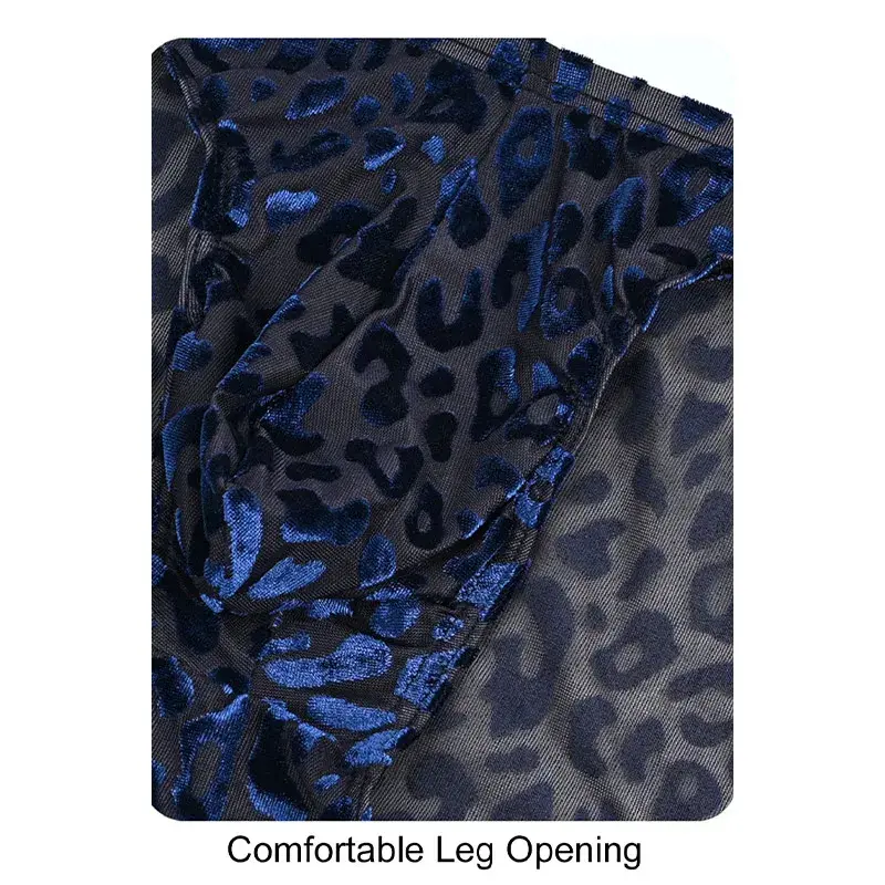 Leopard Print Men's Flat Underwear Sexy And Breathable U-Bulge Pouch Ice Silk Triangle Underwear Sexy Men's Underwear Gifts 2026