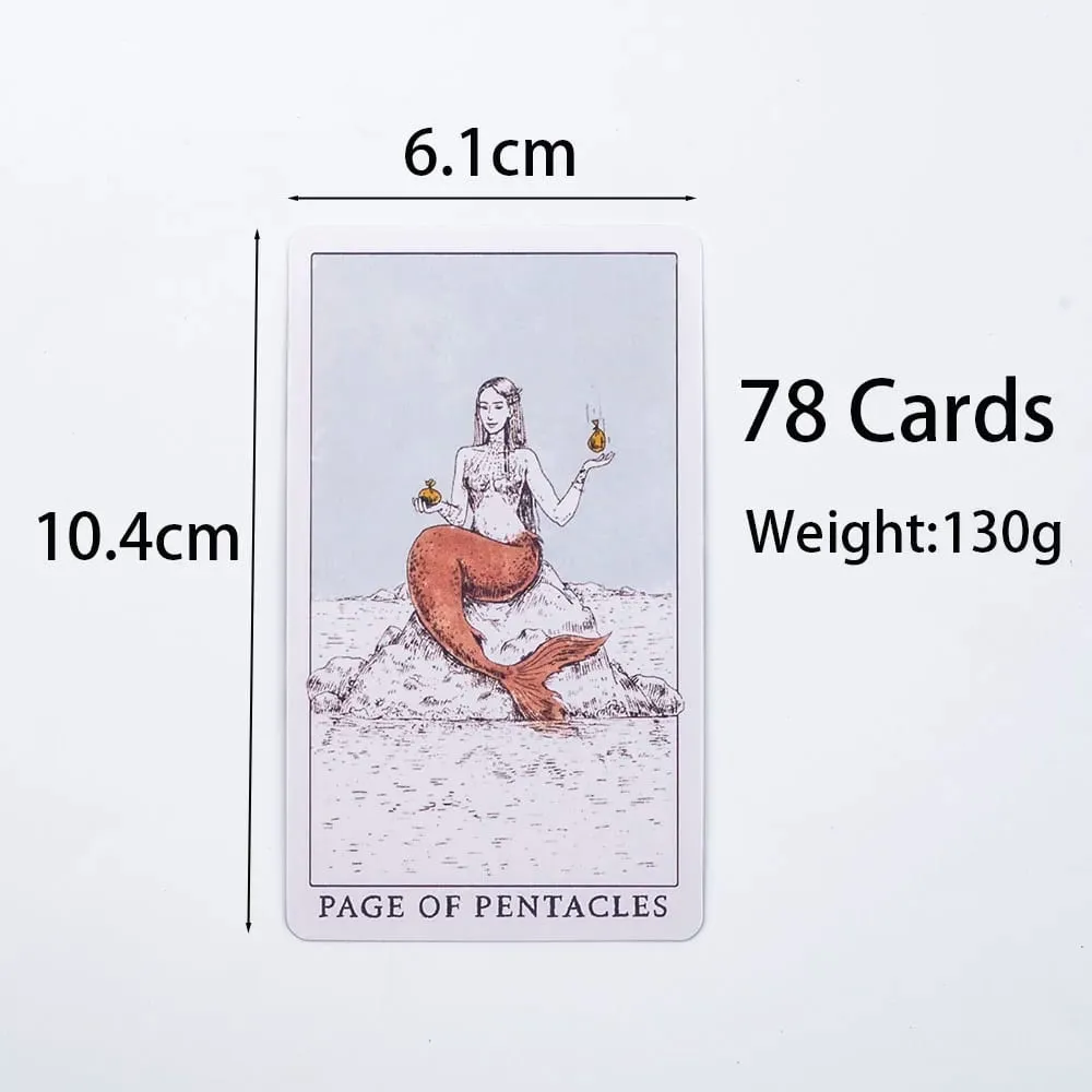 Ocean Themed Tempest Tarot Deck 78 Card Divination Set 10.4*6.1cm Beautifully Designed for Board Games and Tarot Reading
