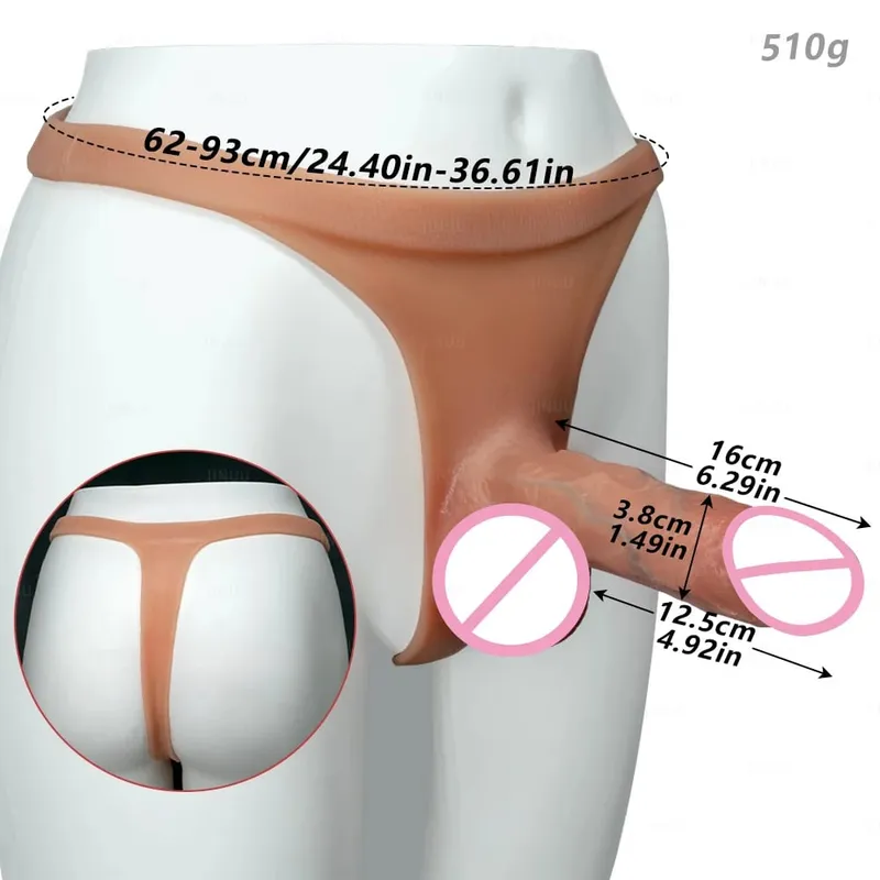 Silicone Strap on Dildo For Lesbian Gay Reusable Solid Penis Dick Skin Feeling Dildo Pants Strapon Penis Sex Toys for Women 18+