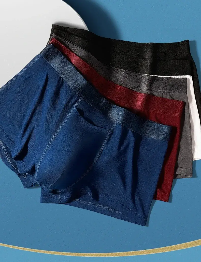 Bullet separation panties men's modal summer breathable sports boxers ice silk ice pocket shorts