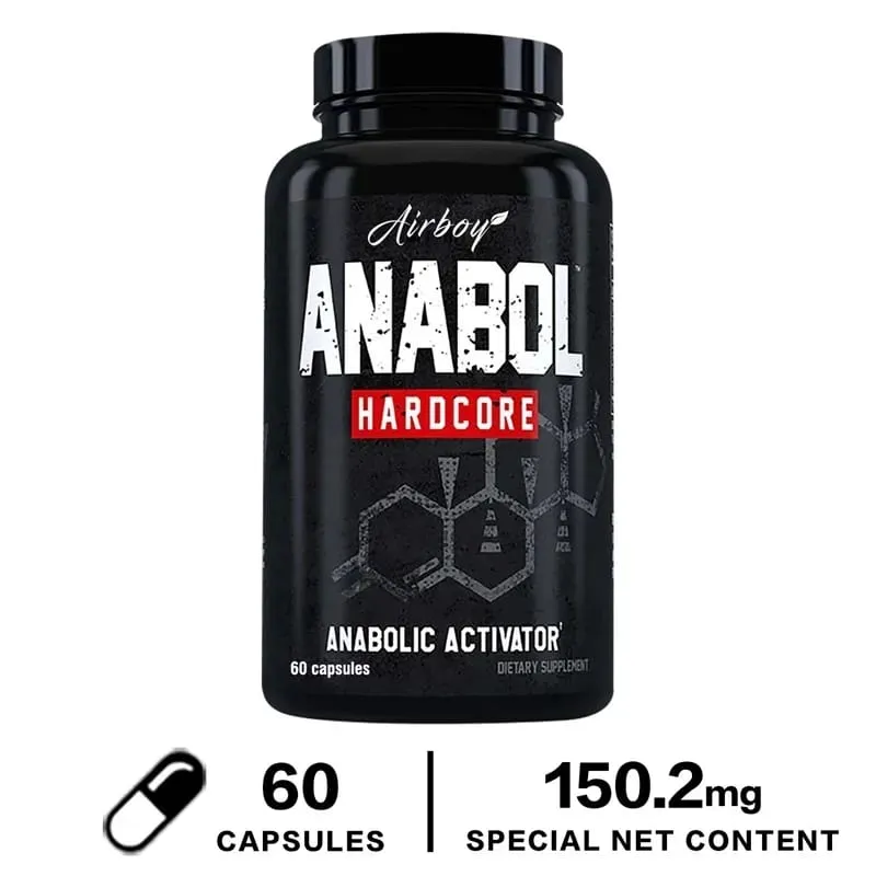 Anabol Hardcore Supplement - Muscle Growth Improved Endurance Stress and Mood Relief and Overall Health