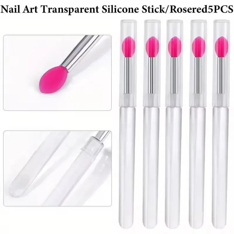 3/5/10PCS Reusable Lip Brush Silicone Lip Mask Applicator Transparent Lipstick Tool For Lip Gloss Eyeshadow Brushes Makeup Tools