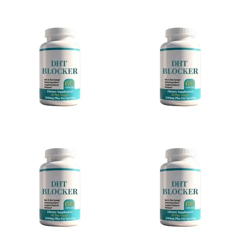 DHT Blocker Capsules na may Biotin 5000mcg Vitamin C D E B6 at Zinc para sa Malusog na Buhok at Suporta sa Balat Gluten-Free 60 Bilang